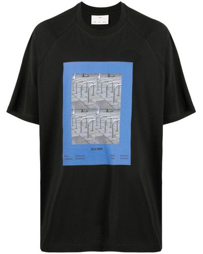 Song For The Mute T-shirt en coton à imprimé graphique - Noir