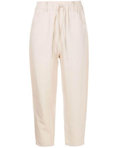UMA | Raquel Davidowicz Drawstring-waistband Cropped Trousers - White