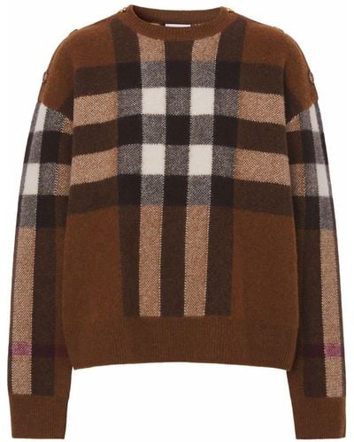 Burberry バーバリー チェック セーター - ブラウン