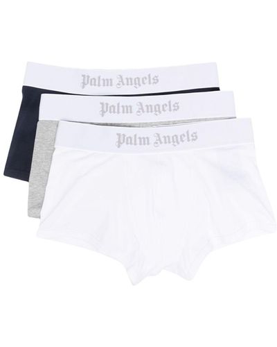Palm Angels Set aus drei Shorts mit Logo-Print - Weiß