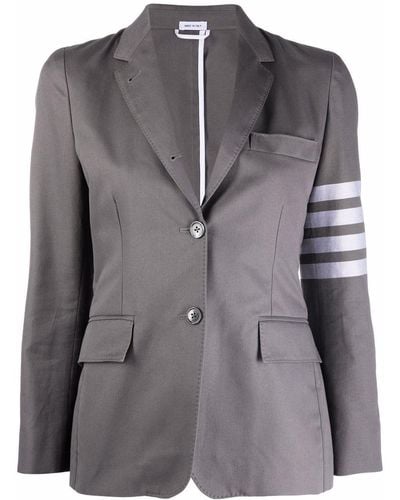 Thom Browne 4-bar Stripe Blazer - Grey