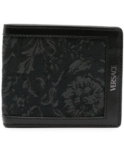Versace Portemonnaie mit Barocco-Jacquardmuster - Schwarz