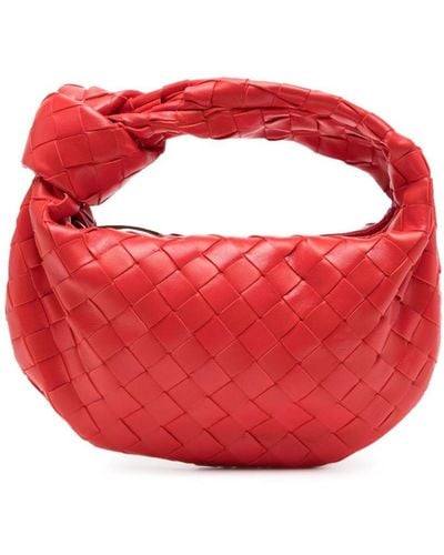 Bottega Veneta Jodie Leather Shoulder Bag - Rood