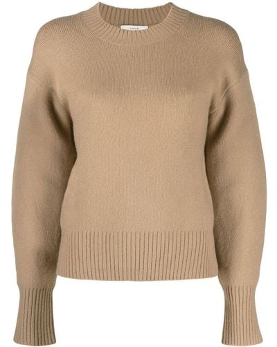 Vince Crew-neck Wool-blend Sweater - Natural