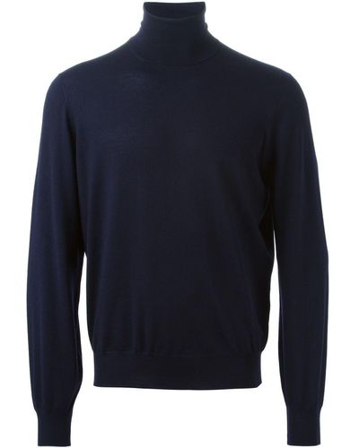 Brunello Cucinelli Maglione a collo alto blu