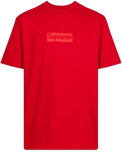 Box logo t-shirt Supreme Blue size XL International in Cotton