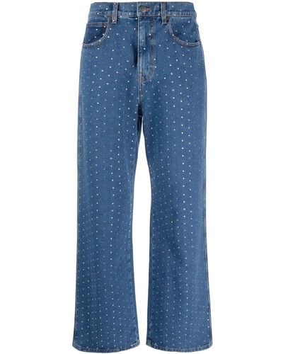 GIUSEPPE DI MORABITO Crystal-embellished Jeans - Blue