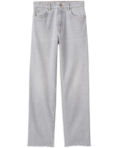 Miu Miu Mid-rise Straight-leg Jeans - Grey
