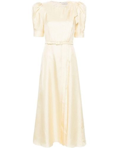 Alessandra Rich Polka Dot-print Midi Dress - White
