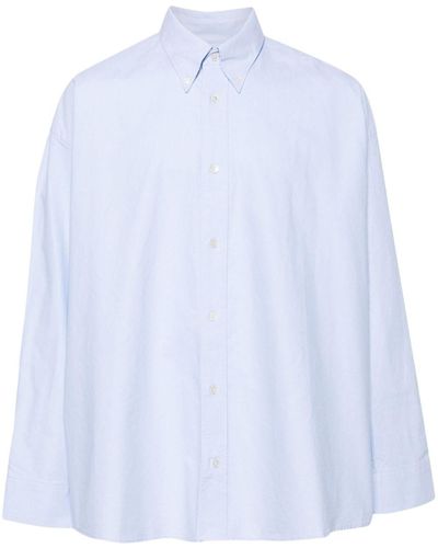 Studio Nicholson Camisa con cuello de botones - Blanco