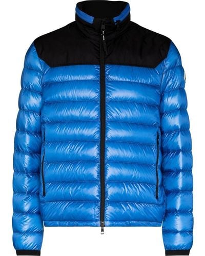 Moncler Silvere Hooded Quilted Jacket - Men's - Polyamide - Blue
