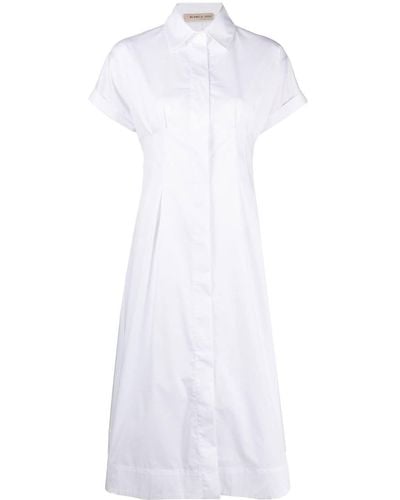Blanca Vita Kurzärmeliges Hemdkleid - Weiß