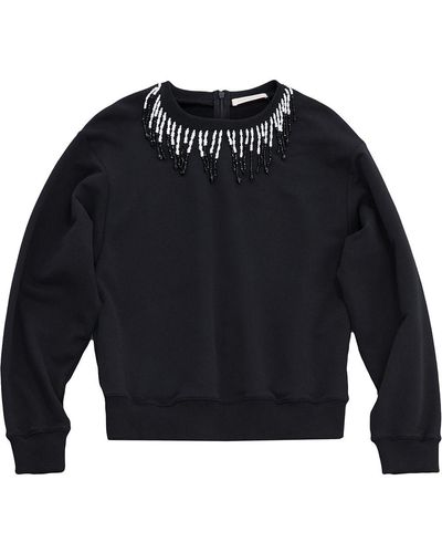 Christopher Kane Sweatshirt mit Perlen - Schwarz