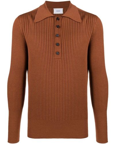 Erdem Fine-knit Polo Shirt - Brown