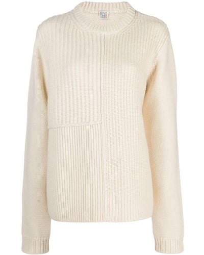 Totême Multi-rib Wool Sweater - Natural