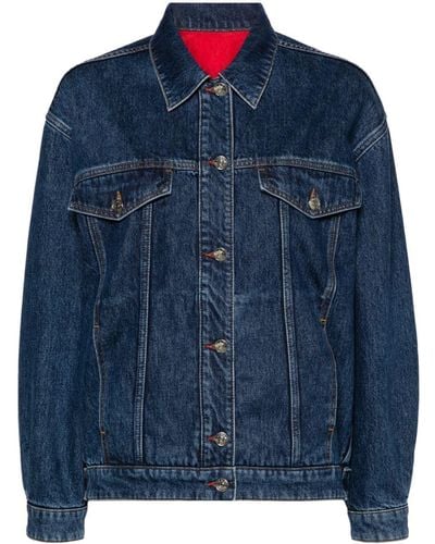 Claudie Pierlot Reversible Denim Shirt Jacket - Blue