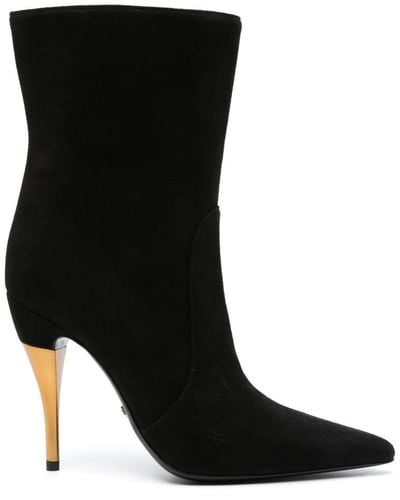 Gucci Ankle Boots Priscilla aus Veloursleder - Schwarz