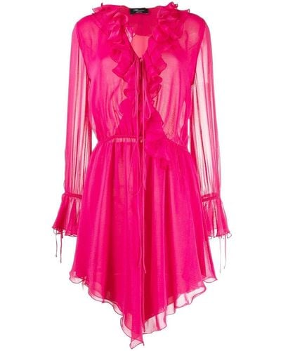 Blumarine ラッフルディテール ドレス - ピンク
