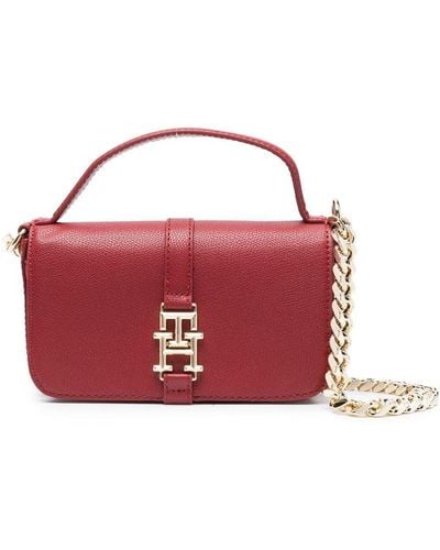 Tommy Hilfiger Logo-plaque Satchel Bag - Red