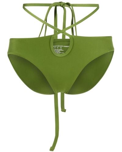 Christopher Esber Tie-fastening Detail Bikini Bottoms - Green