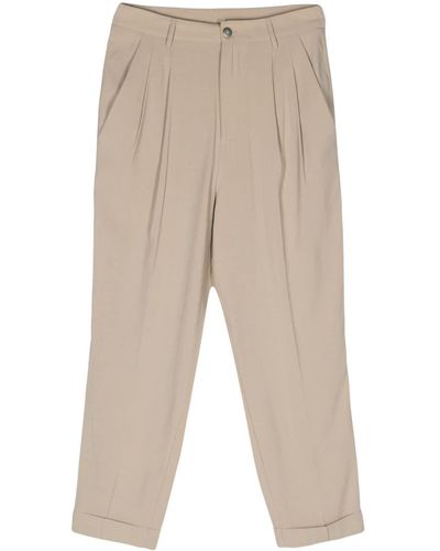 ..,merci High-waist Tailored Cropped Pants - Natural