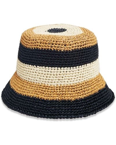 La DoubleJ Striped Bucket Hat - Black
