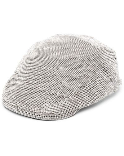 Kara ビジュートリム ベレー帽 - グレー