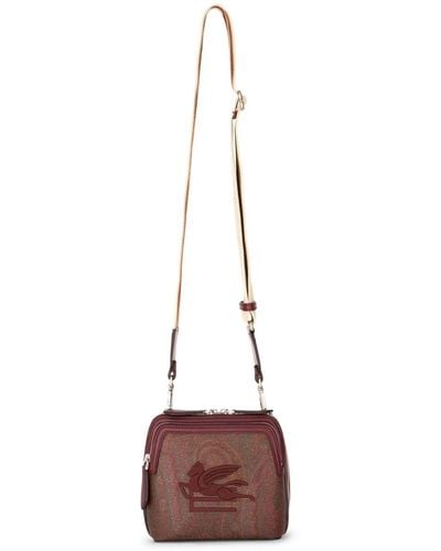 Etro Essential Pegaso-embroidered Crossbody Bag - Brown