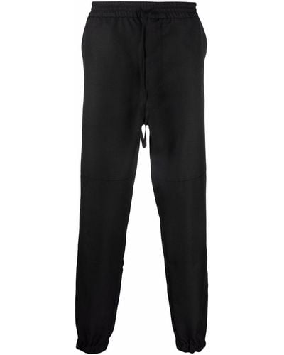 Alexander McQueen Straight-leg Wool-blend Track Pants - Black
