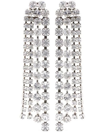 Isabel Marant Crystal-embellished Dangle Earrings - White