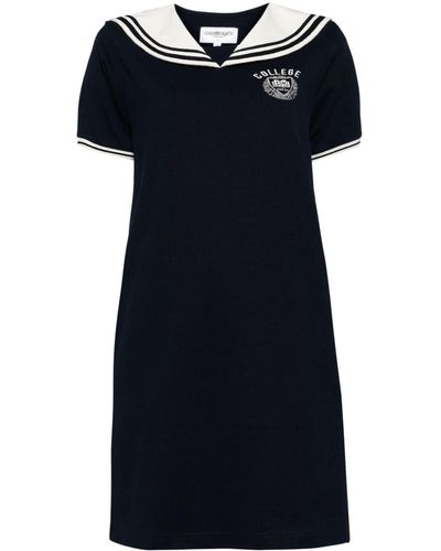 Chocoolate Midi-jurk Met Kraag - Zwart