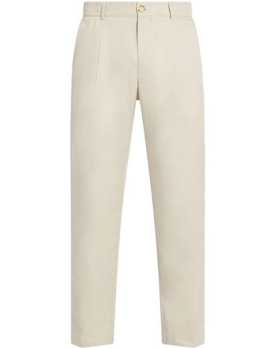 CHE Pleated Chino Trousers - Natural