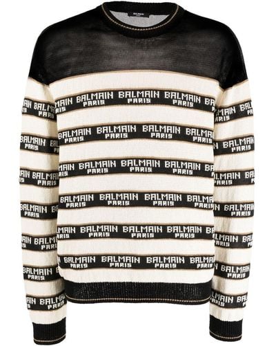 Balmain Pullover mit Logo-Print - Schwarz
