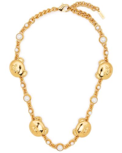 Moschino Collier à breloques Teddy Bea - Métallisé