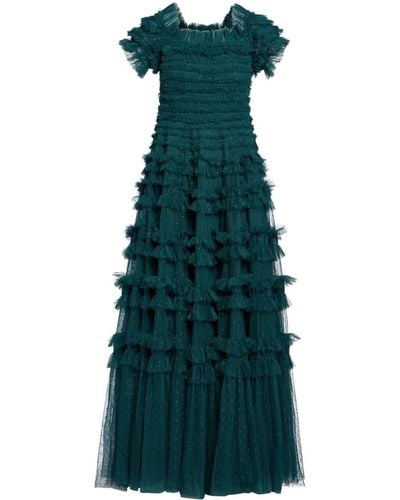Needle & Thread Lisette Ruffled Gown - Green