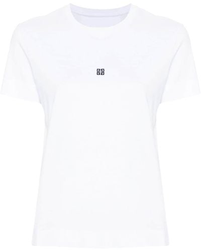 Givenchy 4g-motif Cotton T-shirt - Wit