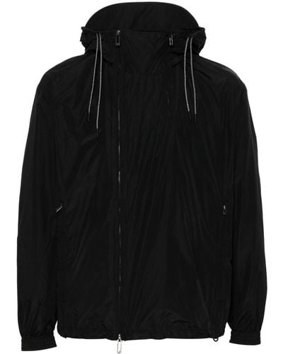 Emporio Armani Hooded Lightweight Jacket - Black