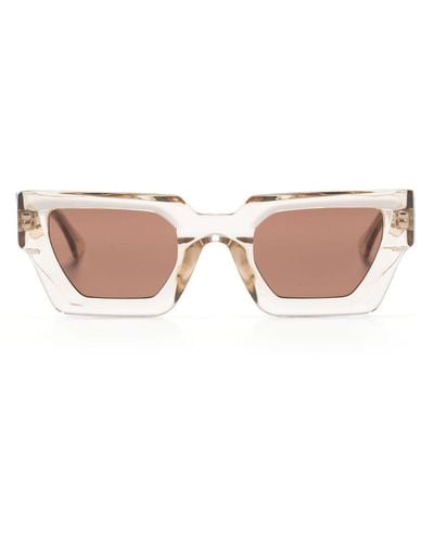 Kuboraum Transparent Rectangular-frame Sunglasses - Pink