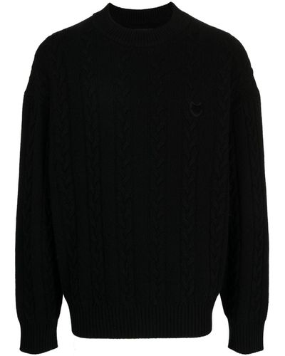 ZZERO BY SONGZIO Panther Cable-knit Sweater - Black