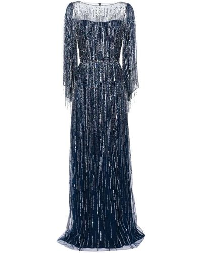 Jenny Packham Rhapsody Sequin-embellished Gown - Blue
