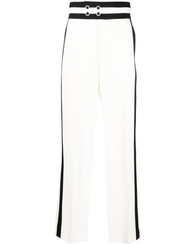 Casablancabrand High-waisted Side Stripe Pants - White