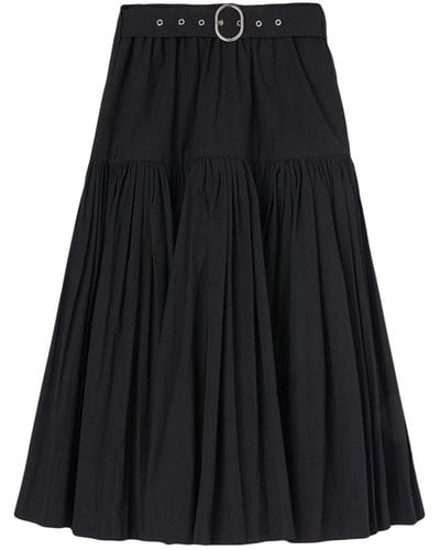 Jil Sander Skirt With Belt - Black
