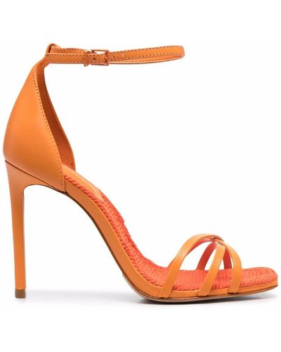 SCHUTZ SHOES Sandales en cuir à brides croisées - Orange
