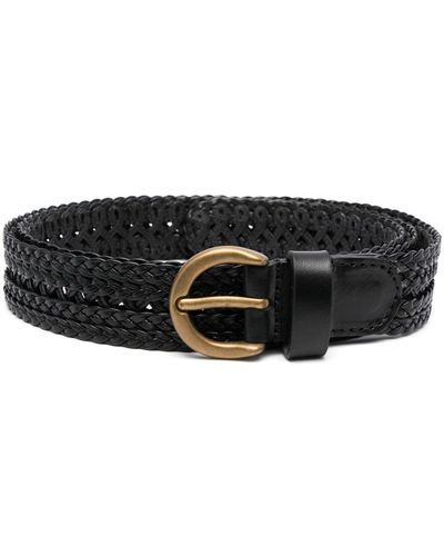 Etro Interwoven-design Leather Belt - Black