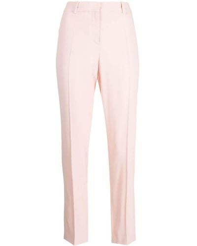 Paule Ka High-waisted Pressed-crease Trousers - Pink