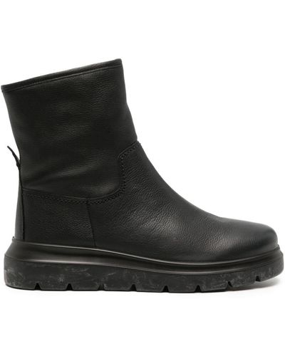 Ecco Nouvelle Leather Ankle Boots - Black
