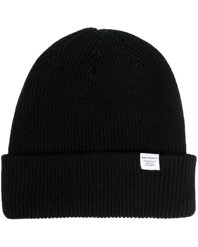 Norse Projects Ribbed-knit Lambs Wool Hat - Black