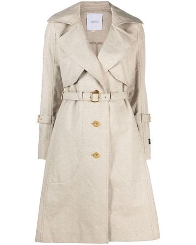 Patou Belted Trench Coat - Natural