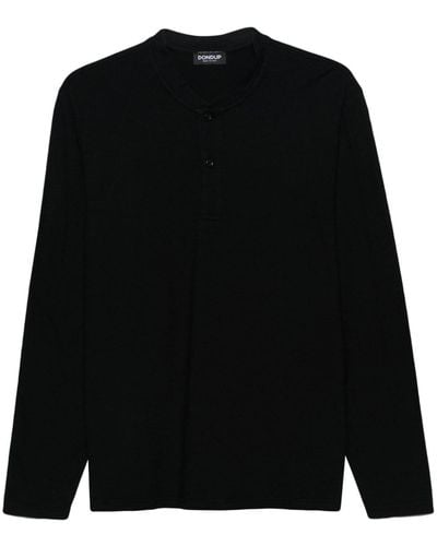 Dondup Long-sleeve cotton T-shirt - Negro