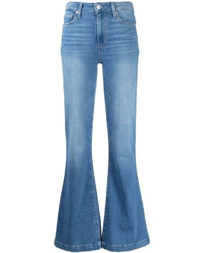 PAIGE Blue 'genevieve 32' High Rise Flared Jeans